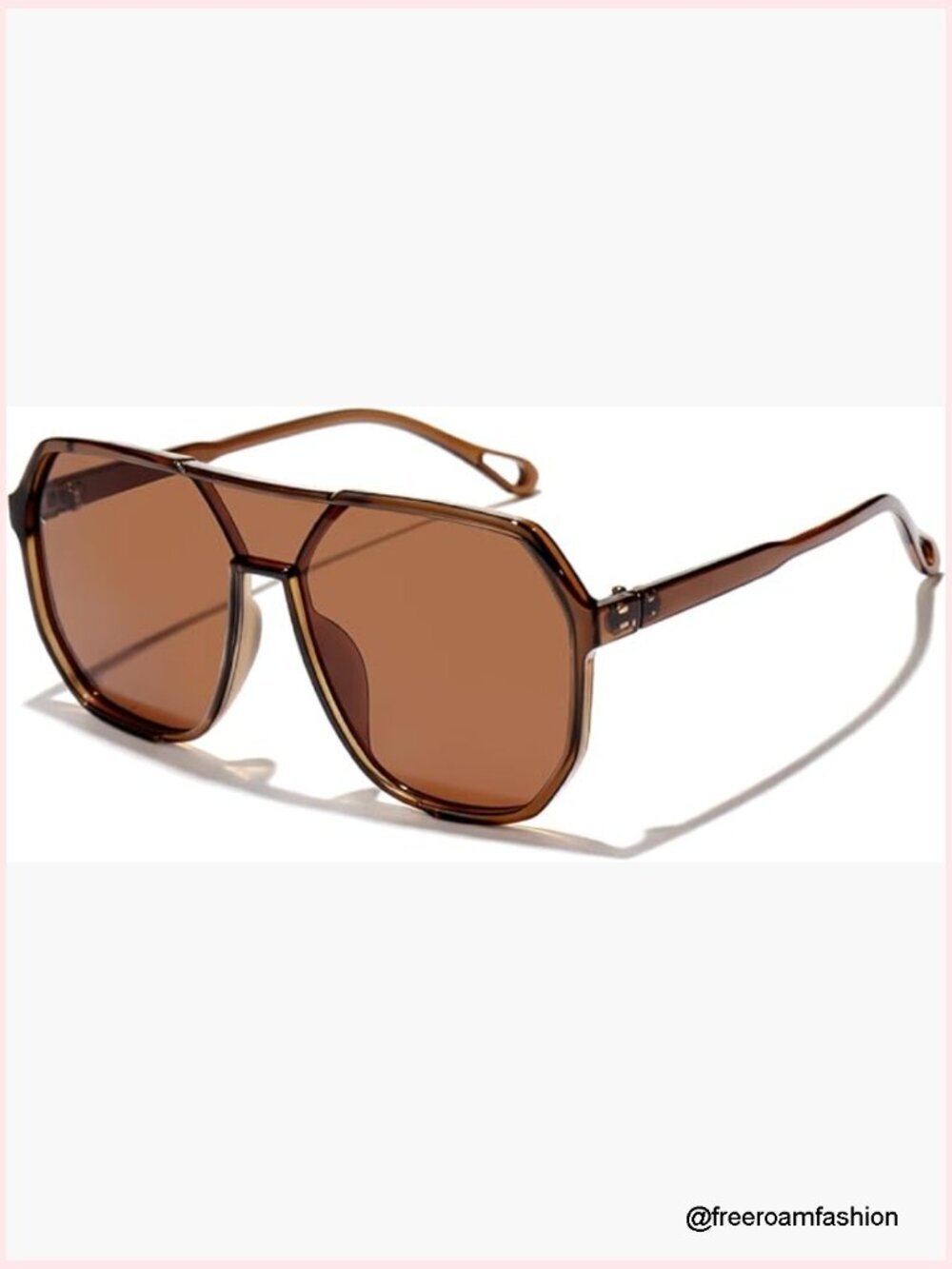 Vintage Oversized Square Aviator Sunglasses UV400